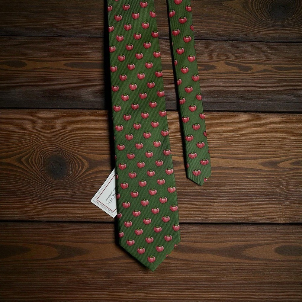 Southern Proper Mens Silk Tie Strawberries Quiet Luxury Old Money Formal